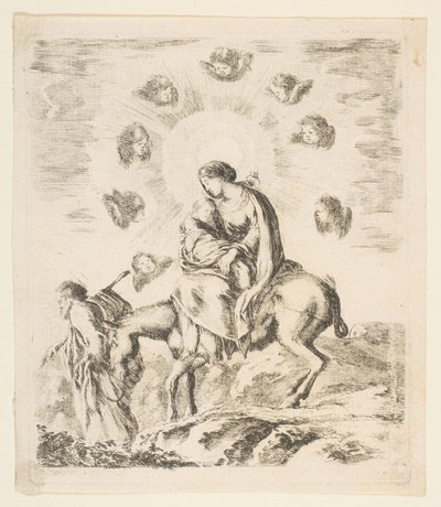 Voo para o Egito, ca. 1641 de Stefano della Bella