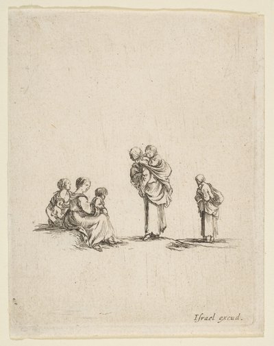 Quatro mulheres mendigas, ca. 1641 de Stefano della Bella