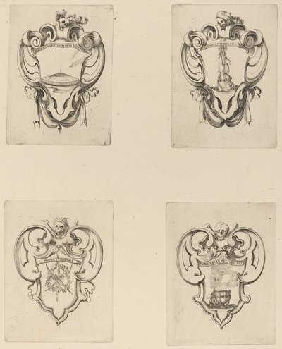 Quatro emblemas para o funeral do príncipe Francesco de Medici de Stefano della Bella