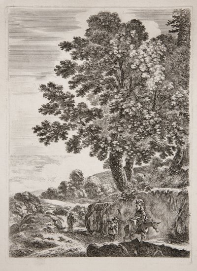 Quatro grandes paisagens verticais, prancha 2 de Stefano della Bella
