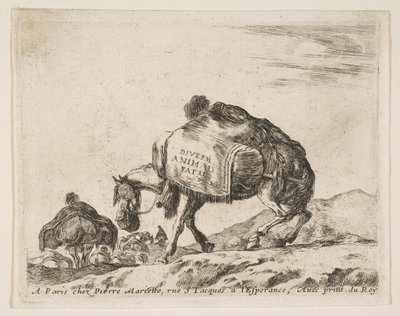 Frontispício para vários animais: Pack Horse, ca. 1641 de Stefano della Bella