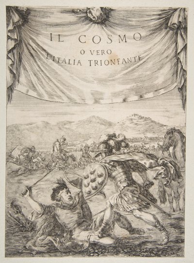 Frontispício para Il Cosmo, 1650. de Stefano della Bella