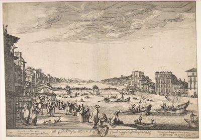 Jogo da ponte, Pisa, 1634. de Stefano della Bella