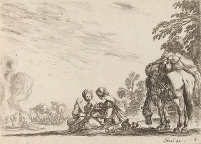 Ciganos em repouso, 1642. de Stefano della Bella