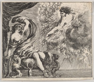 Júpiter e Semele, de Game of Mythology Jeu de la Mythologie, 1644. de Stefano della Bella