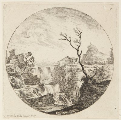 Paisagem (Paisagens e ruínas de Roma, 7) de Stefano della Bella