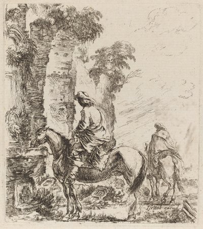 Paisagem com cavaleiros de Stefano della Bella