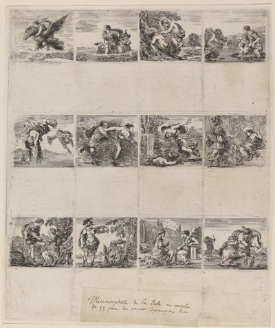 Cartas de jogo mitológicas de Stefano della Bella