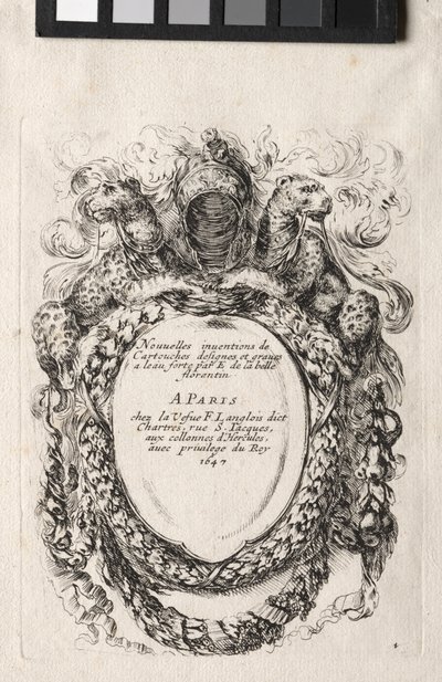 Novo modelo para uma cartela, 1647. de Stefano della Bella