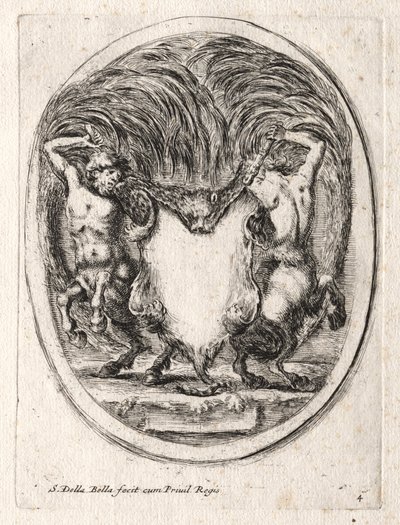 Novo modelo para uma cartela, 1647. de Stefano della Bella