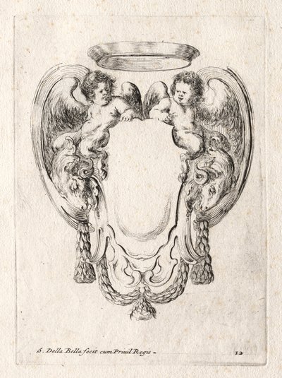 Novo modelo para uma cartela, 1647. de Stefano della Bella