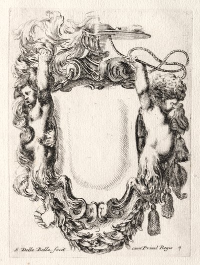 Novo modelo para uma cartela, 1647. de Stefano della Bella