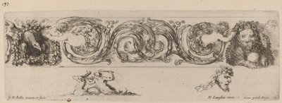 Ornamental Frieze with Eagle and Lion Engarlanded by Children de Stefano della Bella