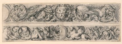 Ornamentos de frisos e folhagens de Stefano della Bella