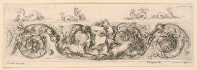 Ornamentos de frisos e folhagens de Stefano della Bella