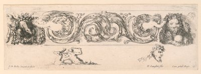 Ornamentos de frisos e folhagens de Stefano della Bella