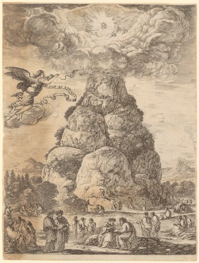 Parnaso, a rocha dos filósofos de Stefano della Bella
