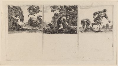 Perseu e Andrômeda, Céfalo e Prócris, Hipômene e Atalanto, 1644 de Stefano della Bella