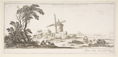 Ilustração 10: família em primeiro plano, várias figuras e cavalos em meio, a ..., ca. 1641 de Stefano della Bella