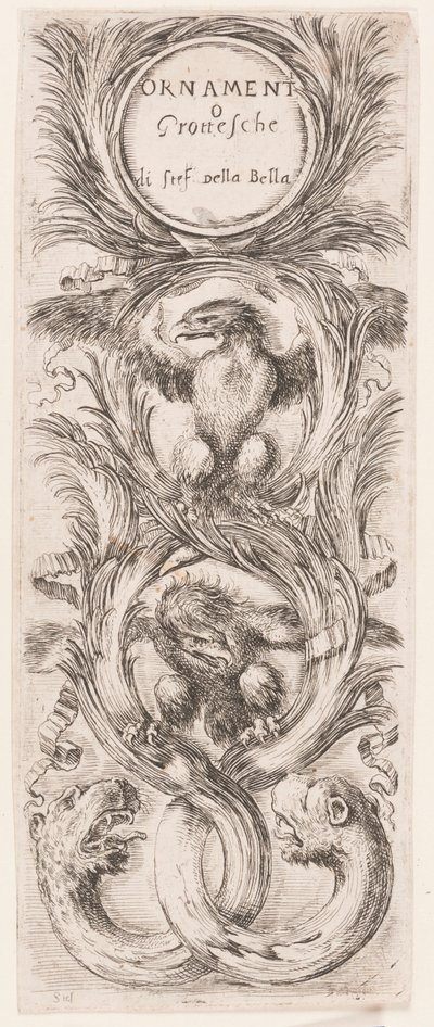 Prato, da série Ornamenti o grottesche (Ornamentos ou Grotescos) de Stefano della Bella