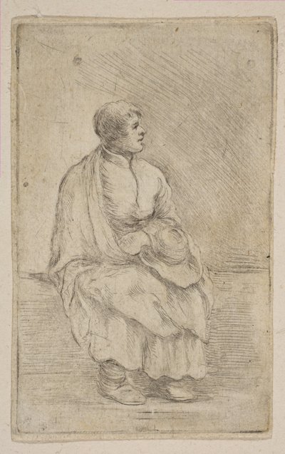 Eclesiástico sentado, ca. 1662. de Stefano della Bella