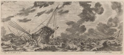 Navio em Tempestade de Stefano della Bella