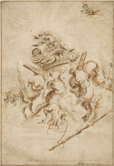 A Queda de Faetonte, c. 1655. de Stefano della Bella