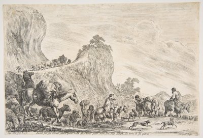 A Jornada de Jacó no Egito, ca. 1647 de Stefano della Bella