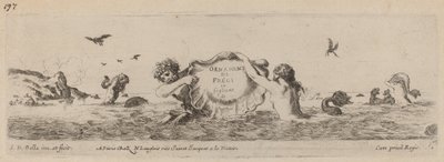 Página de rosto para ornamentos de frisos e Fogliani, provavelmente 1648. de Stefano della Bella