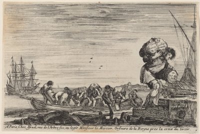 Página de rosto para "Vistas dos Portos do Mar" de Stefano della Bella