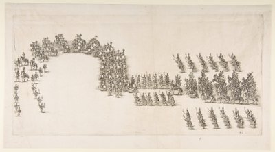 Procissão de tochas no carrossel de Modena, 1652. de Stefano della Bella