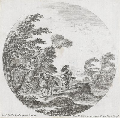 Dois cavaleiros que vão contra o vento
Paisagens e ruínas em Roma (título da série)
Paysages et ruines de Rome (título da série) de Stefano della Bella