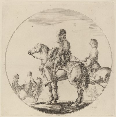 Dois cavaleiros poloneses de Stefano della Bella