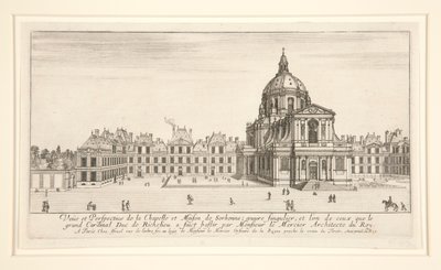 Vista e Perspectiva da Capela e Casa da Sorbonne de Stefano della Bella