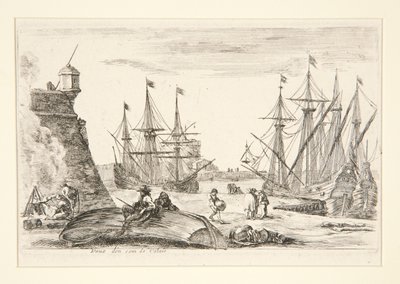 Vista de um canto de Calais (Vue d de Stefano della Bella