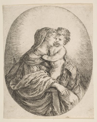 Virgem Abraçando o Menino Jesus, ca. 1641 de Stefano della Bella
