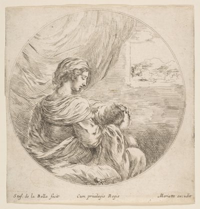 Virgem Amamentando o Menino Jesus, ca. 1641 de Stefano della Bella