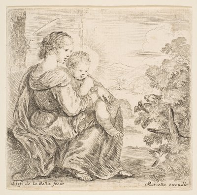 Virgem e Cristo Menino, 1641. de Stefano della Bella