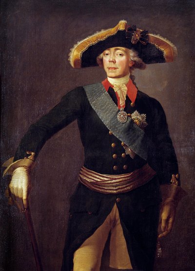 Retrato de Paulo I (1754-1801) Imperador da Rússia Pintura de Stepan Semenovich Shchukin (1738-1828) Século XIX São Petersburgo, Castelo de Peterhof de Stepan Semenovich Shchukin