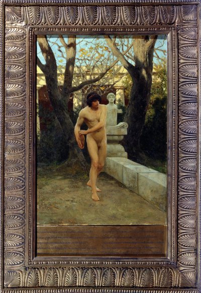 O Discobolus, finais do século XIX (óleo sobre painel) de Stepan Vladislavovich Bakalovich