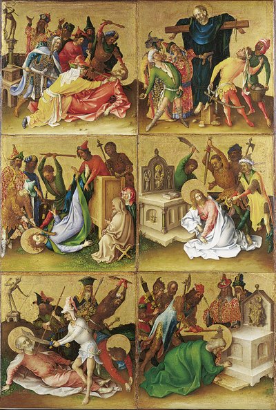 Martírio dos apóstolos. Painel direito de Stephan Lochner