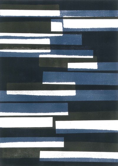 Tábuas I, 2015 (mono-impressão sobre papel) de Stephen Dow