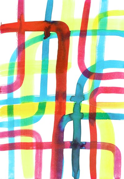 Intersecção, 2016 (tinta sobre papel) de Stephen Dow