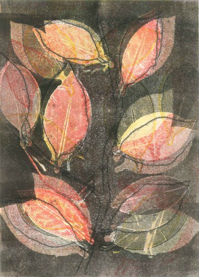 Jardim da meia-noite V, 2015 (mono-impressão sobre papel) de Stephen Dow