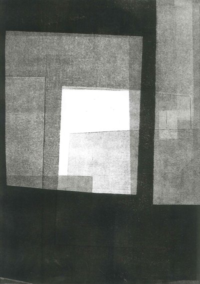 Nocturnus III, 2015 (mono-impressão sobre papel) de Stephen Dow