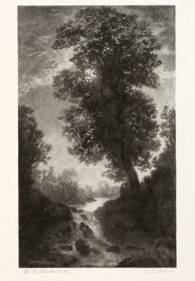 Uma cachoeira ao luar, 1887. de Stephen Greeley Putnam