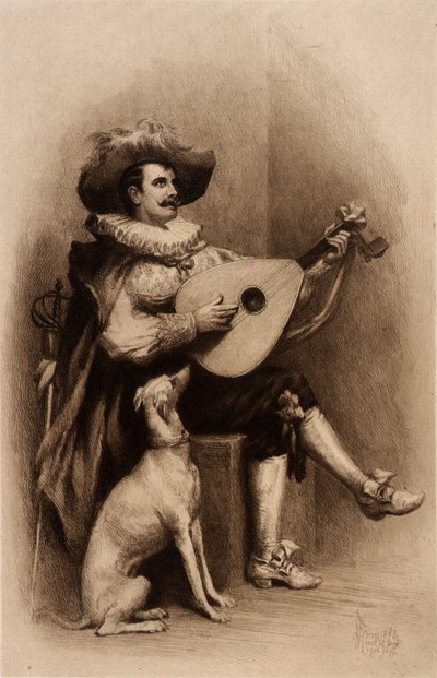 Músico e cão de Stephen James Ferris