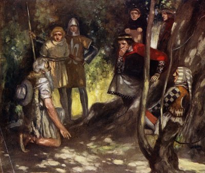 São Luís da França no Bosque de Vincennes (lito colorido) de Stephen Reid