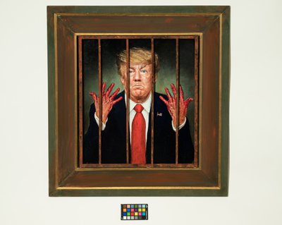 Trump Convicted, 2020 (óleo sobre painel) de Steven Skollar