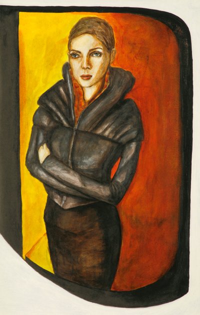 On Her Watch, 2012 (caneta e tinta no papel) de Stevie Taylor